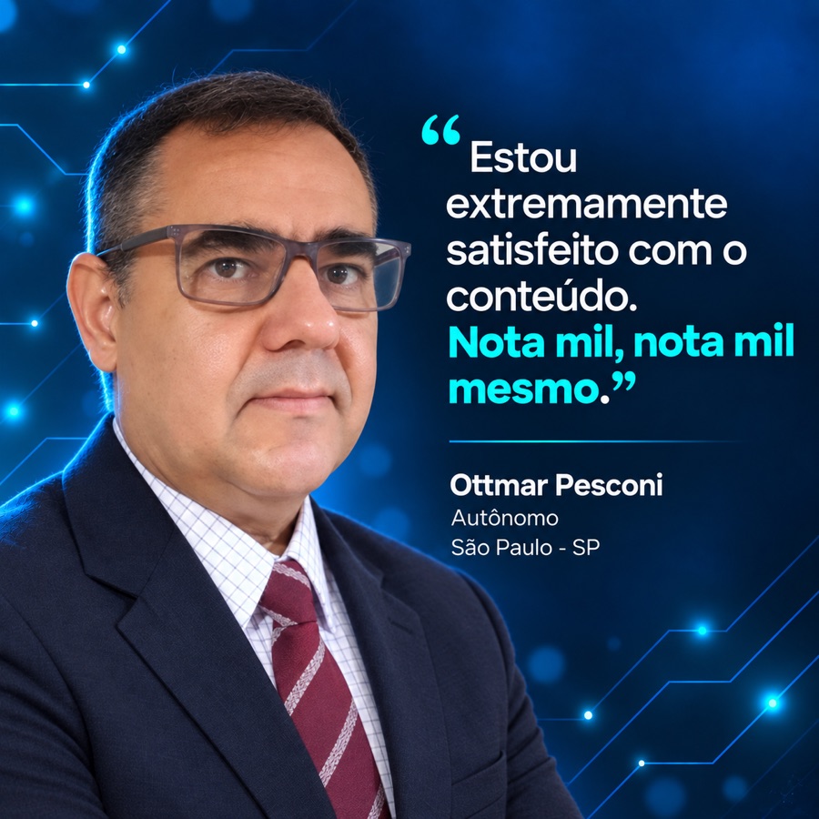Ottmar Pesconi, autônomo em São Paulo: "Estou extremamente satisfeito com o conteúdo. Nota mil, nota mil mesmo."