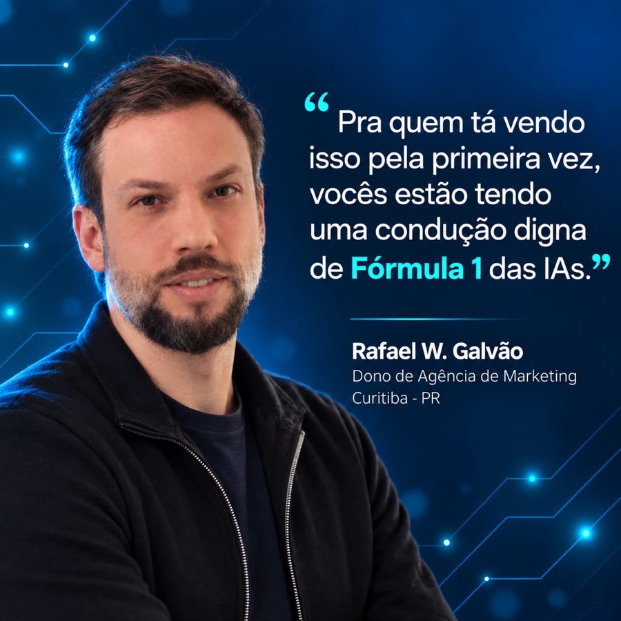 Rafael W. Galvão, dono de agência de marketing em Curitiba, sobre a condução da Imersão.